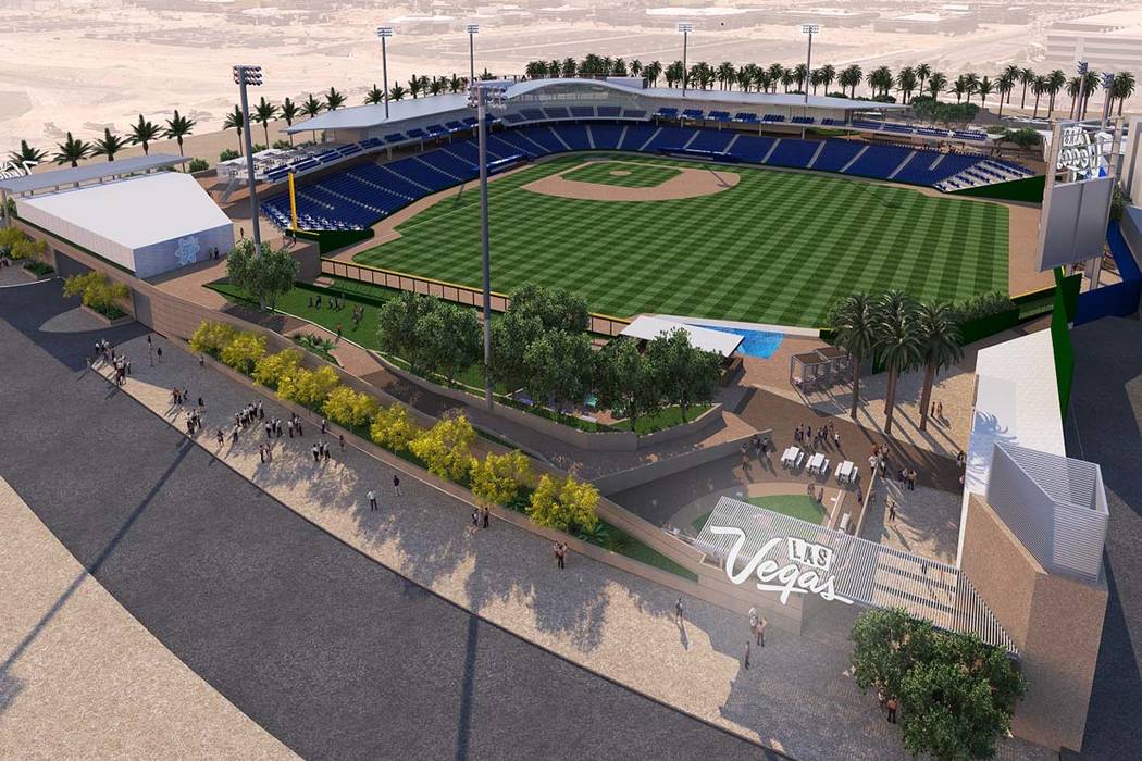 ClarkCountyNV's tweet image. Commissioners unanimously approve permit to build new #baseball stadium for @LasVegas51s in @DTSummerlin! Stadium set to open in 2019!⚾️