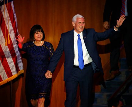 (26) First came the Pence family. Karen Pence introduced her husband as the Vice President Elect for the first time and they were both momentarily overawed by that reality.