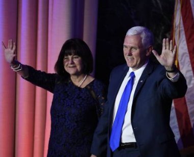 (26) First came the Pence family. Karen Pence introduced her husband as the Vice President Elect for the first time and they were both momentarily overawed by that reality.