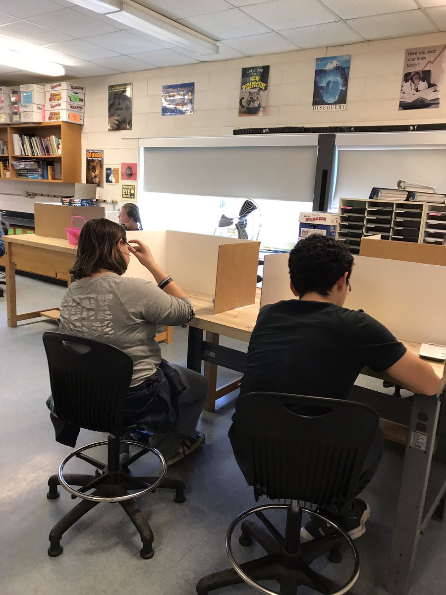 ScienceKeith's tweet photo. My awesome students showing me how well they learned all quarter on our first test of the year!  In their own offices!! https://t.co/HVccpVnmJH