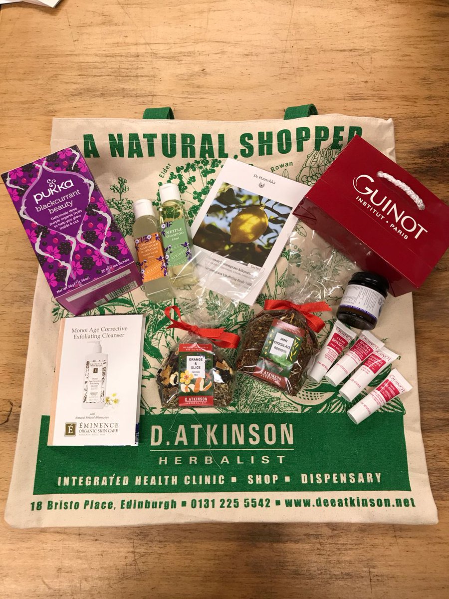 NapiersEdin's tweet photo. Great goody bags tonight at our D.Atkinson Herbalist Winter Skin Event. So much support ❤️ #herbalist #edinburgh #winterskin #deeatkinson https://t.co/IRON9HsC2U