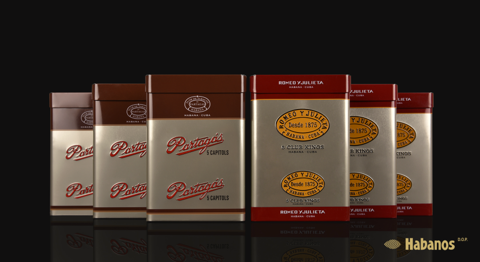 Habanos_Oficial's tweet photo. Partagás Capitols &amp; Romeo and Julieta Club Kings (ring gauge 42 x 129 mm), are presented in a metal box, recreating the pocket cases of the 70s. The Retro Line is added to the Habanos portfolio with the aim of incorporating this same concept to other brands. https://t.co/pya7HWJdlM