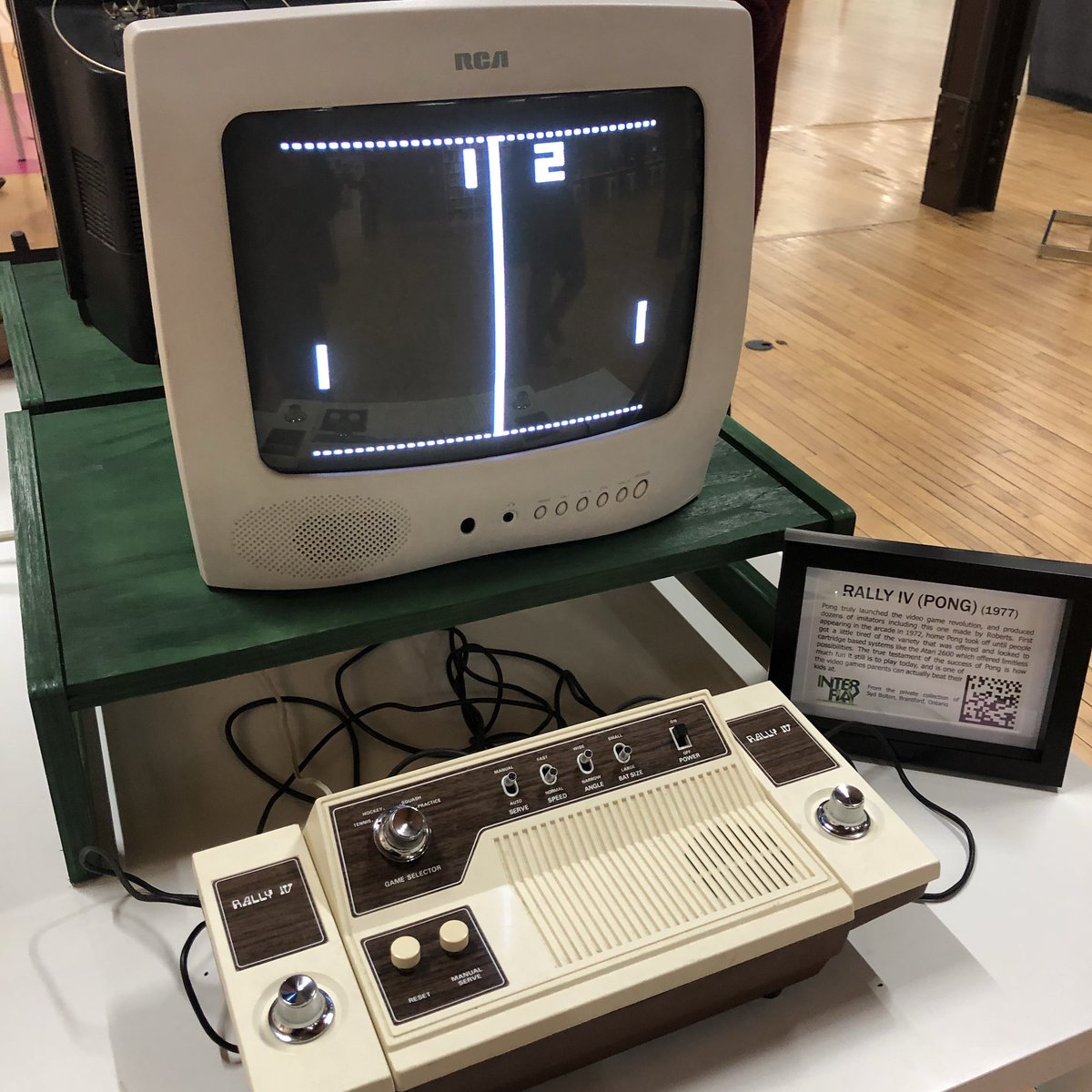 jmrittle's tweet photo. A game I played in childhood is in a museum. I’m equally excited and depressed :) #EngageKitchener @THEMUSEUM #pong https://t.co/LjsurBsANq