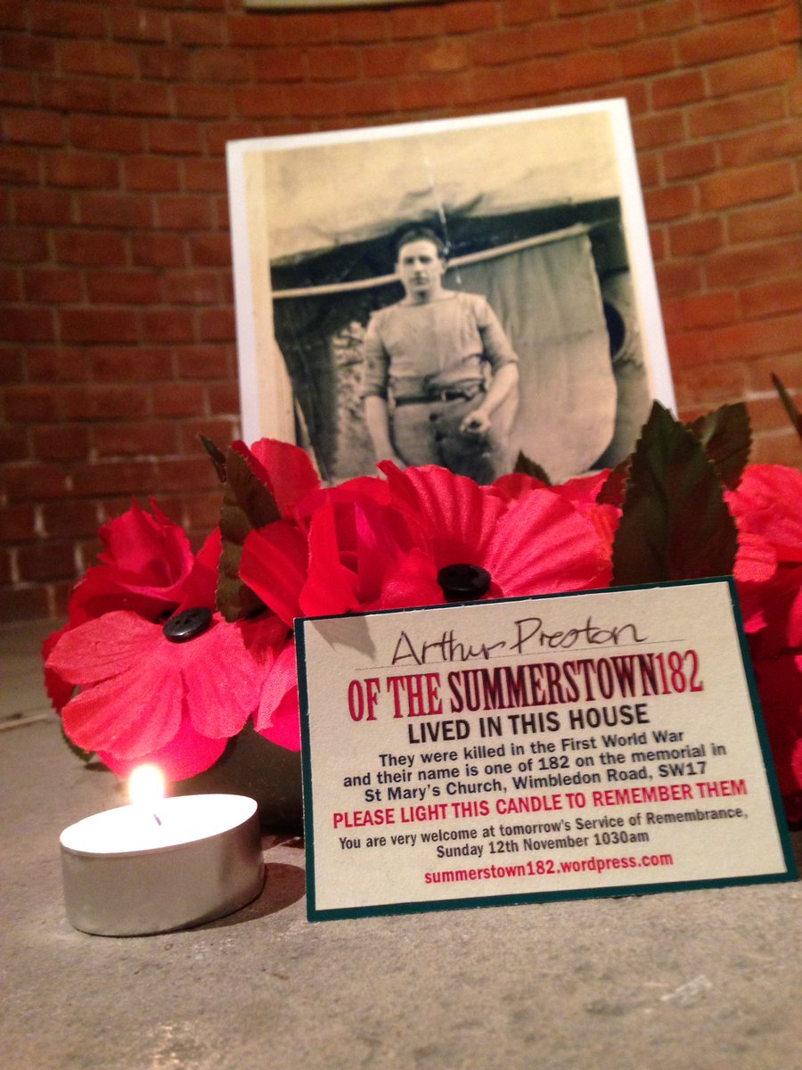 summerstown182's tweet photo. SATURDAY 2pm 'Walk of Remembrance' - leaving a candle at the homes of the #Summerstown182 #Tooting #Earlsfield #Wandsworth #REM182 #WW1 https://t.co/sxWkkwPRKw