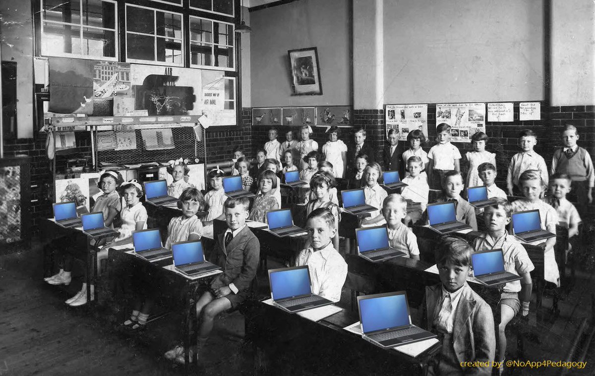 EricPatnoudes's tweet photo. "Nothing could be more absurd than an experiment in which #edtech is placed in a classroom where nothing else is changed." -Papert #bit17 https://t.co/65rINl4yTs