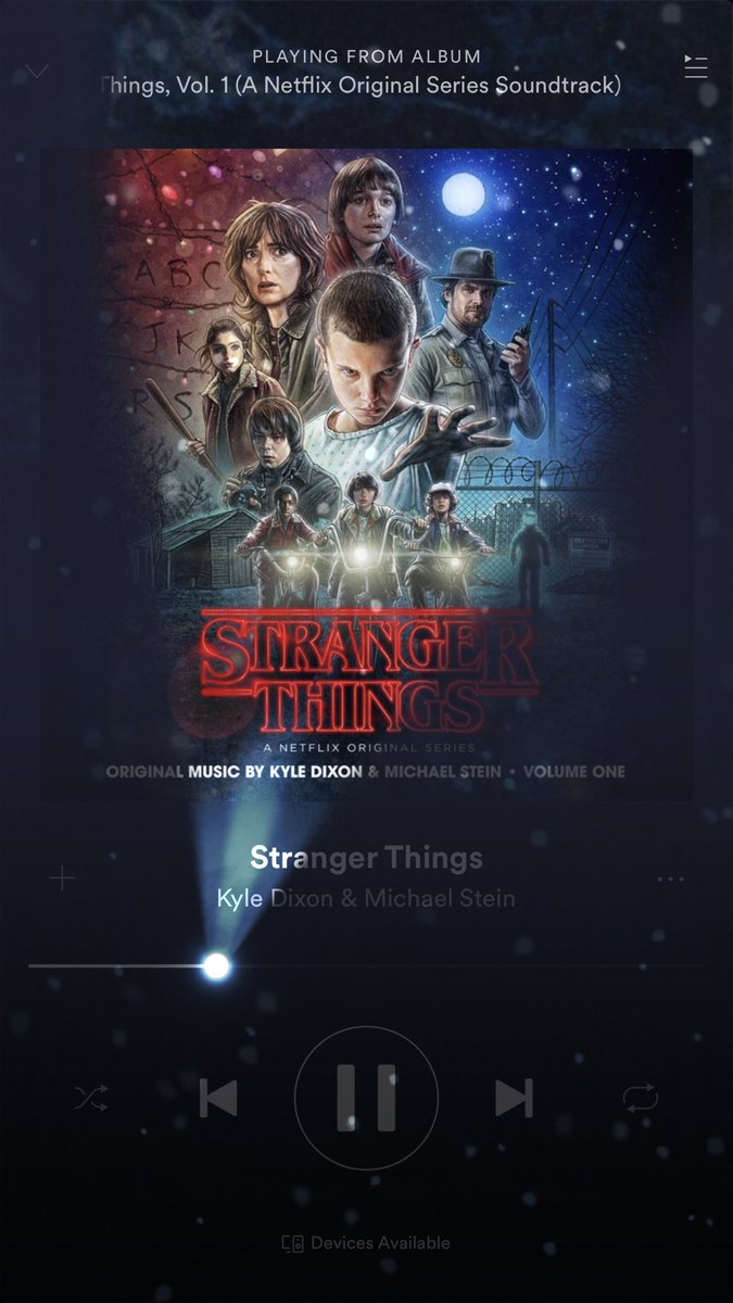 Thomas_Glaeser's tweet photo. I love #DesignDetails like this special FX when you listen to the #StrangerThingsOST on @Spotify 🤗 https://t.co/4vZSljUnig