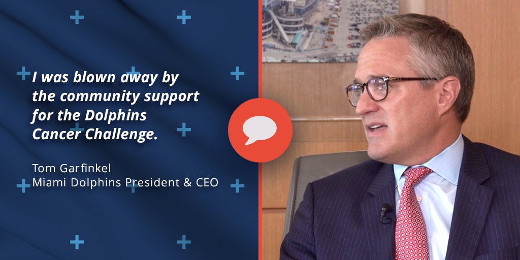 powerofsportstv's tweet image. Pres/CEO of @MiamiDolphins, @TomGarfinkel, says the community is @TackleCancer's real MVP. Showtimes in your area at PowerofSports.com/showtimes