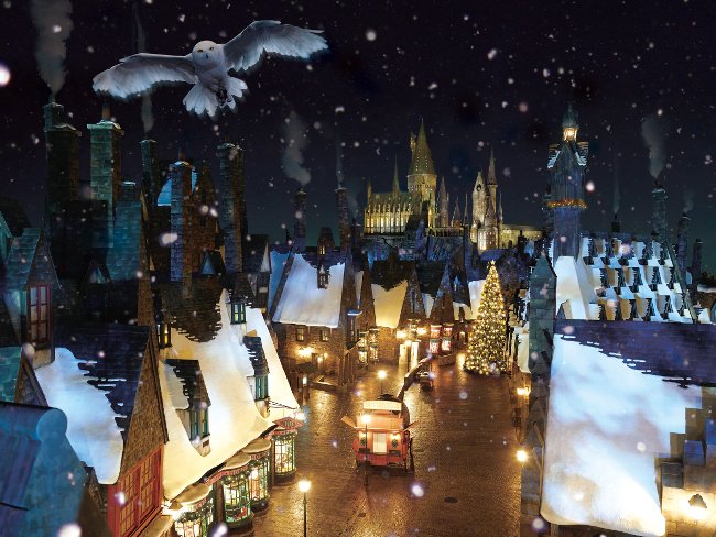 Hogwartssite's tweet photo. Este año la Navidad llegará por primera vez al parque temático de Harry Potter en Orlando. Luces, decoración y espectáculos inéditos transformarán Hogwarts. 
RT si quieres ir. https://t.co/u523Y2UwlO