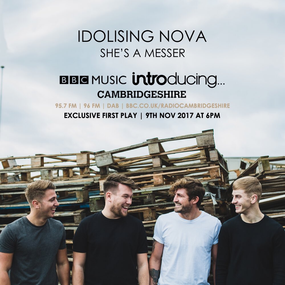 IDOLISING NOVA (@idolisingnova) on Twitter photo EXCLUSIVE FIRST PLAY OF 'SHE'S A MESSER' (AND TELEPHONE INTERVIEW) / TOMORROW NIGHT (09-12-2017) 6PM ON <a href="/BBCIntroCambs/">BBC Music Introducing in Cambridgeshire</a>! bbc.co.uk/radiocambridge… EXCLUSIVE FIRST PLAY OF 'SHE'S A MESSER' (AND TELEPHONE INTERVIEW) / TOMORROW NIGHT (09-12-2017) 6PM ON <a href="/BBCIntroCambs/">BBC Music Introducing in Cambridgeshire</a>! bbc.co.uk/radiocambridge…