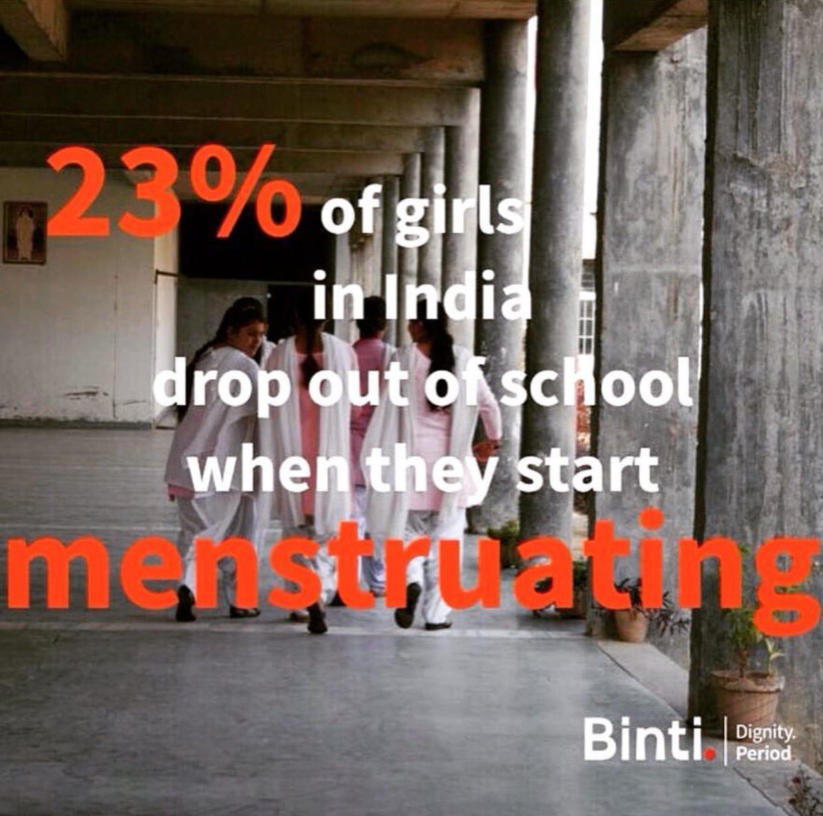 BintiPeriod's tweet photo. Every girl deserves dignity, period. This means having access to pads. Covering all facets of menstrual education. Speaking freely about periods because they are normal and to #SmashShame and get rid of stigma #280characters what else can we say?? #BLOODYHELL https://t.co/6KiNjgyjgW