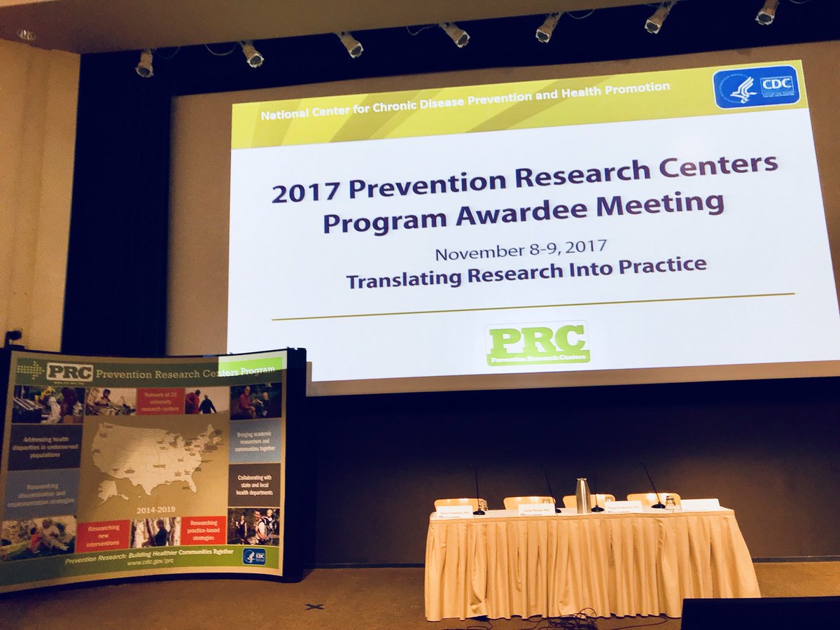 UCSFPRC's tweet photo. The 2017 Prevention Research Centers (PRC) Program Awardee Meeting commences! #PRCs30th Time to translate research into practice! @CDCChronic https://t.co/3YRWr46BWa https://t.co/jRCjX5BkV1