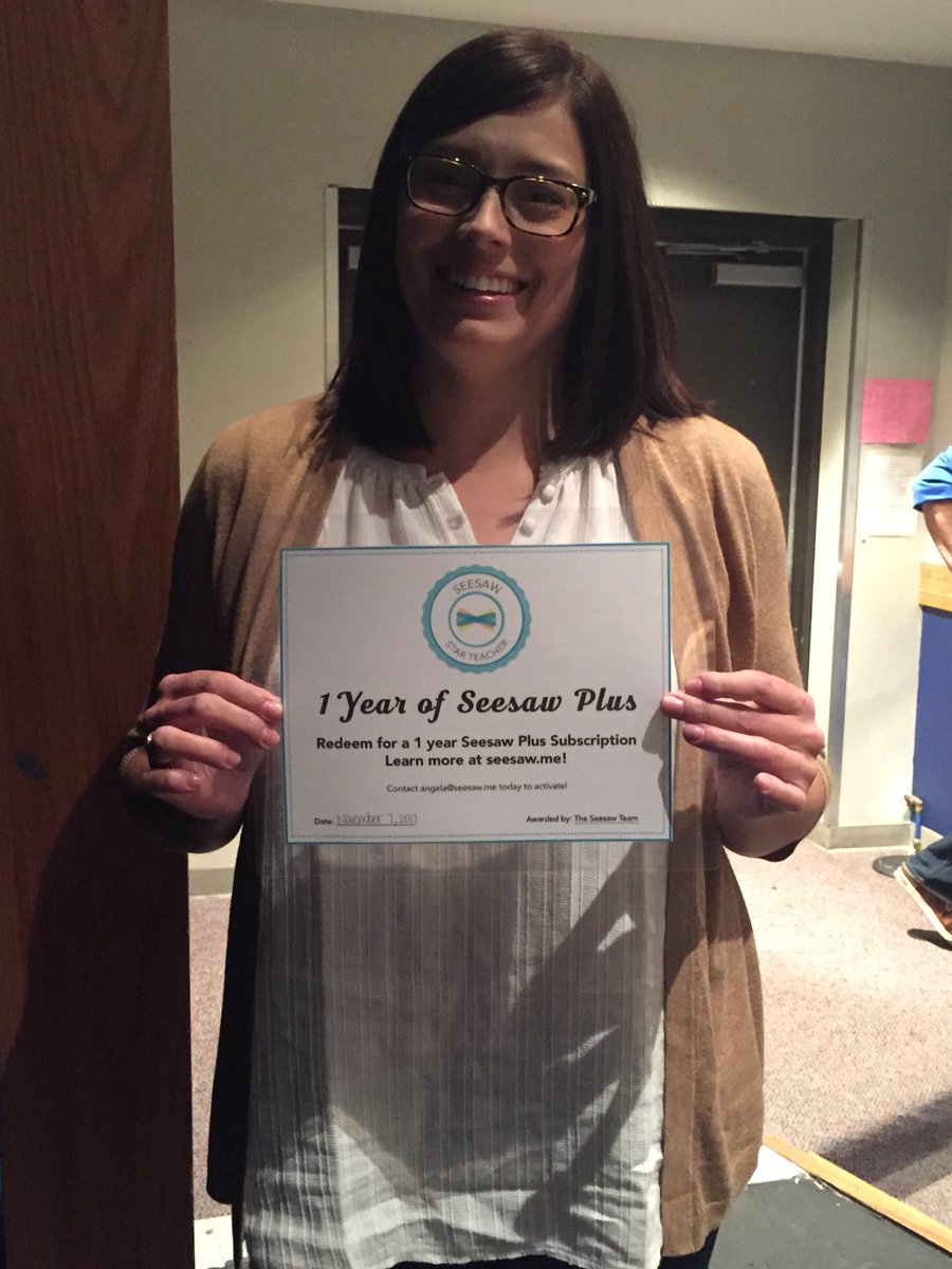 GVEdCamp17's tweet photo. Congrats to @JFriendGV for winning an account upgrade at #gvedcamp Thanks @Seesaw for the donation! https://t.co/5cpuQVqosl