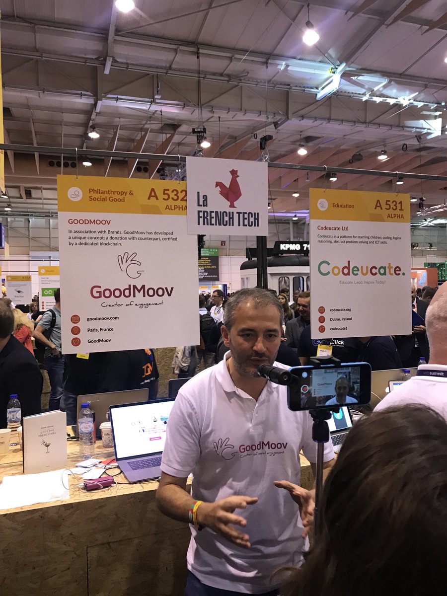 GoodMoov's tweet photo. What a Pitch day ! Thanks for your encouragement and advice. @goodmoov @LaFrenchTech @businessfrance #blockchain #socialgood #websummit https://t.co/0zVucZQ7FM