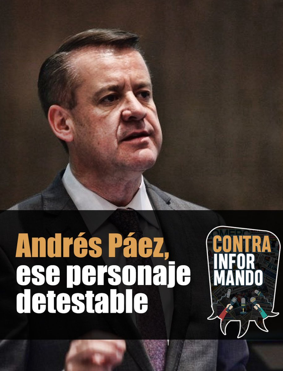 ContraInfoEc's tweet image. .@andrespaezec, ese personaje D E T E S T A B L E de la política ecuatoriana. Siempre entre la mentira, la calumnia y el show politiquero ➡️ contrainformando.wordpress.com/2017/11/01/and…