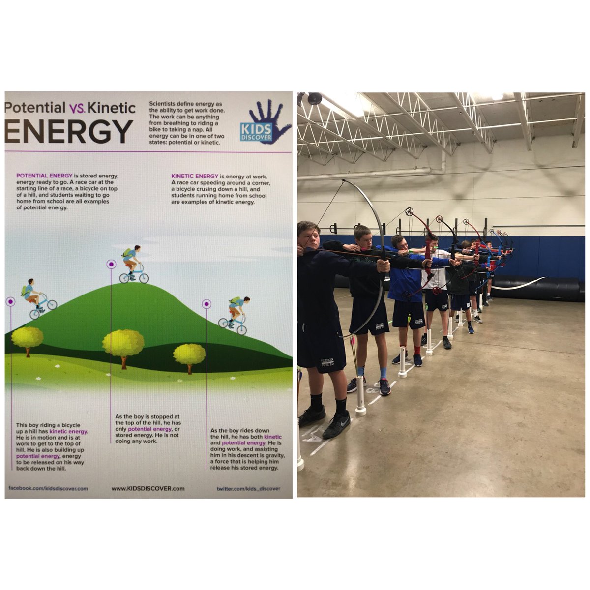 Halm_HMS_PE's tweet photo. A full drawn arrow in a bow has what type of energy? https://t.co/1PLE1VBfb5