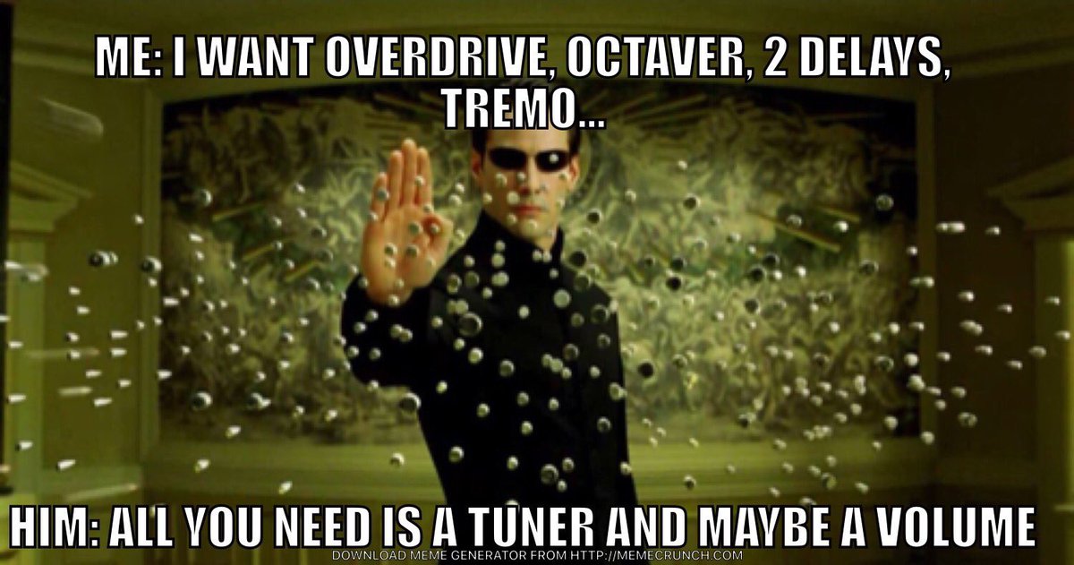 WorshipSoundGuy's tweet image. Guitarist: “I just got 17 new pedals!!”
Me: “But...you still don’t have a tuner...” #geartalk #geartalkpnw #guitar #guitarpedal