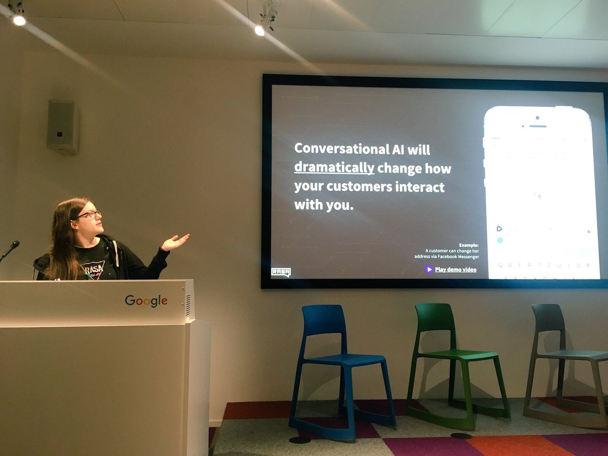 futureofvoice's tweet photo. .@oakela from @Rasa_HQ is talking about Rasa Core and its functionalities! 💻 https://t.co/8UKzZPtUsb