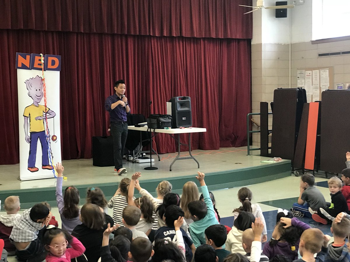 henryfreedman's tweet photo. Students at SAS learn about character education at the NED show assembly. https://t.co/xzwmOxq4Ek