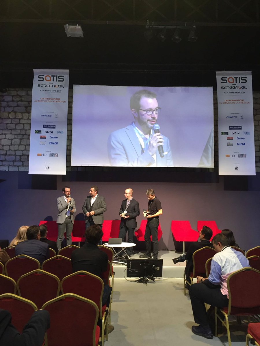 satisexpo's tweet photo. Les lauréats des Trophées Satis-Screen4ALL #SATIS17 dans la catégorie Post Production : ELEMENT NAS, @SONY / MEDIA BACKBONE et @merging_tech / ANEMAN https://t.co/DmVr2PyXrx