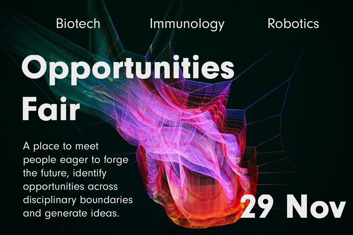 The word is out! Together with our friends in Cambridge, we're hosting a different kind of careers fair. Scientists who want to create their own jobs, converge on the Opportunities Fair! opportunitiesfair.splashthat.com
