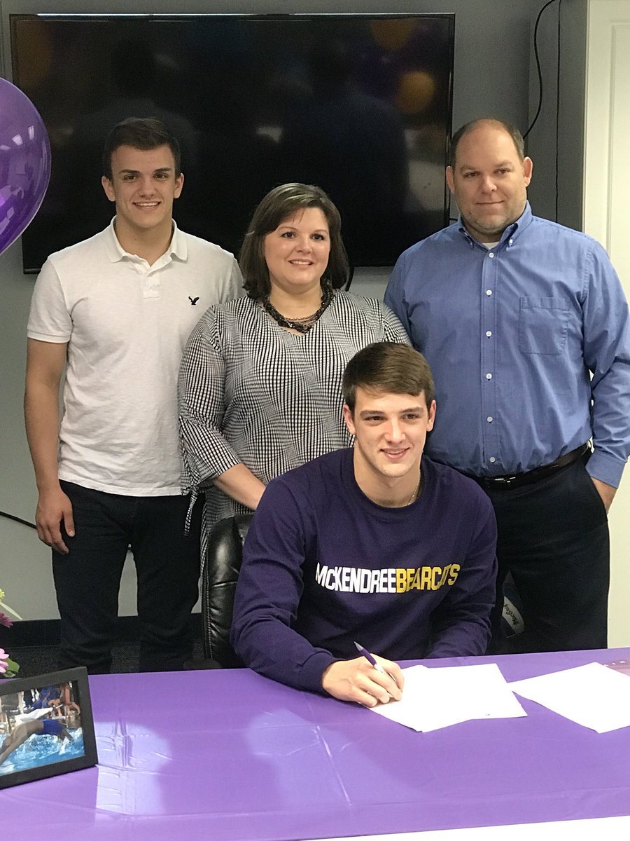 BTHSEastLancers's tweet photo. Congrats to @BELancerSwim Senior Logan Theiss on signing his NLI to @McKendreeU to swim for the Bearcats!  #StateQualifier #HalfManHalfFish https://t.co/ZP0LtK3K8b