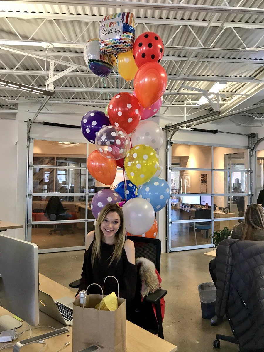 VictorOps's tweet photo. Happy 21st birthday to our favorite marketing intern @marlovernon!! #desksofvo https://t.co/7lnYenhxFs