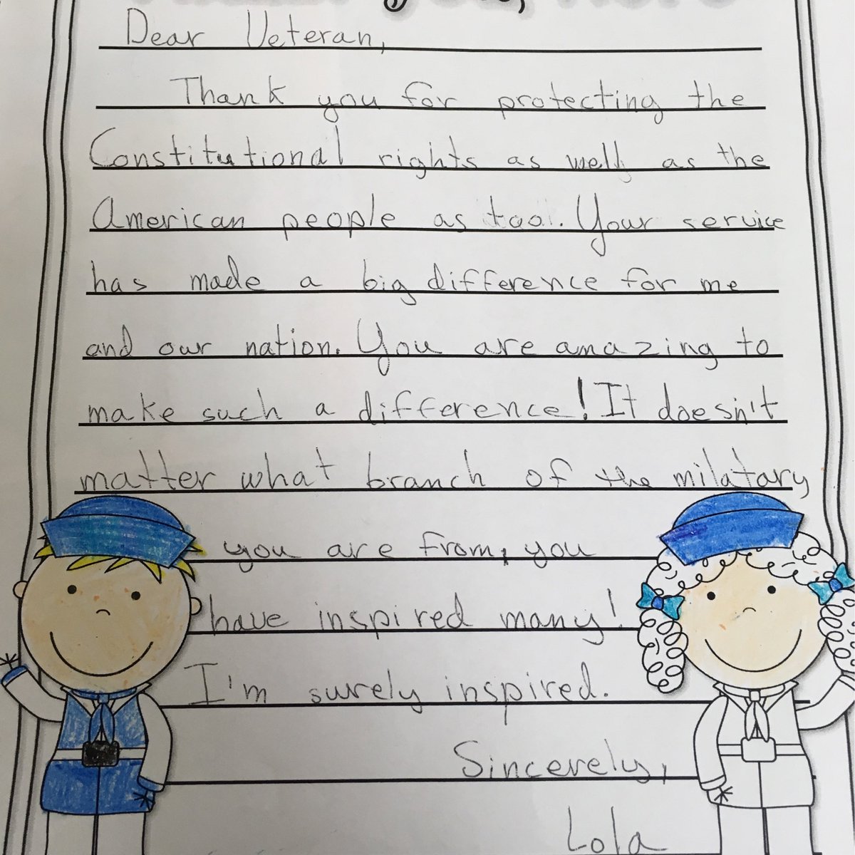 menateach's tweet photo. These thank you letters to Veterans bring tears to my eyes. Thank you @rachelherold30 &amp; @Vallejosteach for your students' participation!#TeamOFE #VeteransDay2017 https://t.co/3MPGqPBpOm