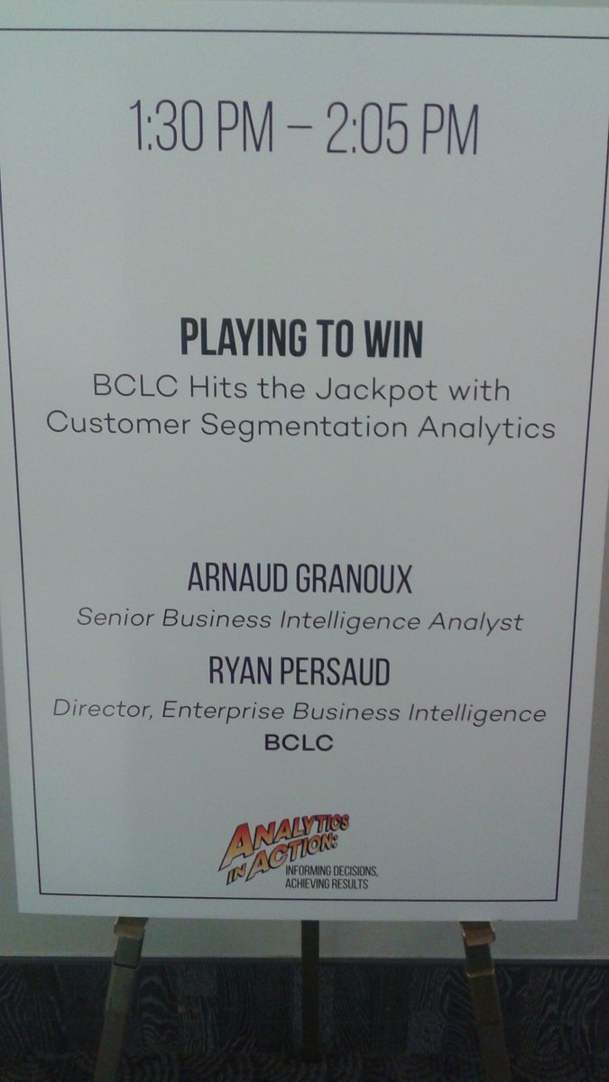 EricCaiEA's tweet photo. #EAUC2017 welcomed @BCLC to talk about its success in using @EnvironicsA's customer #segmentation #analytics! https://t.co/woyd4Jsj8A #PRIZM5 #Spotlight #Spectra #TrailBlazer #Business #Marketing #Software #Data #Segmentation #Lottery #Toronto https://t.co/hlpOUR9IxU