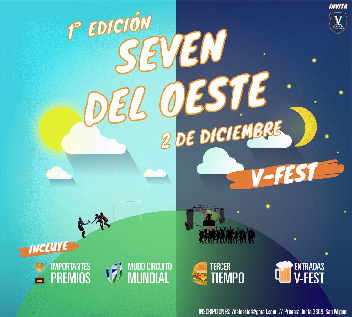 diegoftrejo's tweet photo. #7delOeste ¡2 de diciembre se viene el 1er seven de @ClubVicentinos! @URBA_ok @prematch https://t.co/CtyNBSUFBO