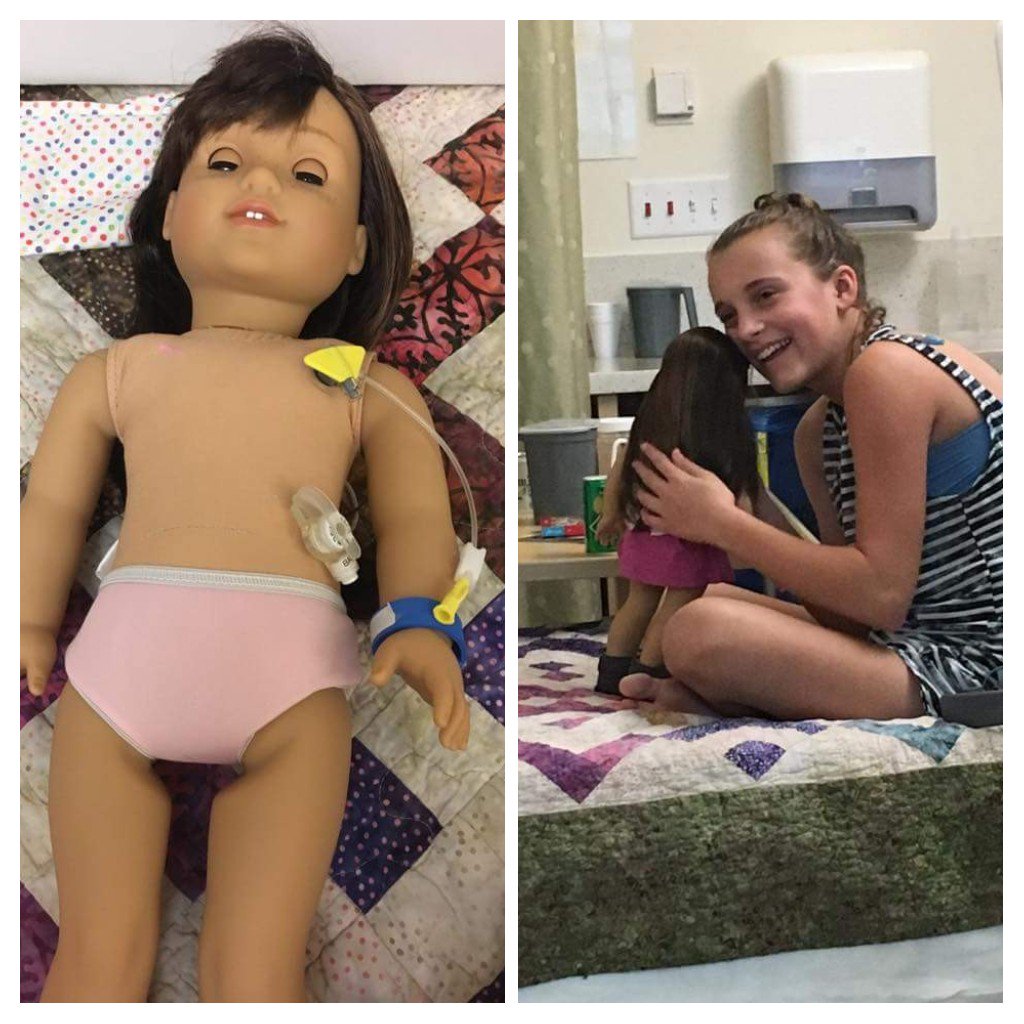 RustFamily's tweet photo. This is my friend Allissa. She was born with Cystic Fibrosis and is facing sinus surgery #22 today! Check out what she did with her @American_Girl doll, visit her FB page, and show her some 💖LOVE💖 today!! Thanks, American Girl and @ChildrensLA!

https://t.co/s8afPStsES https://t.co/n9x57aGItl