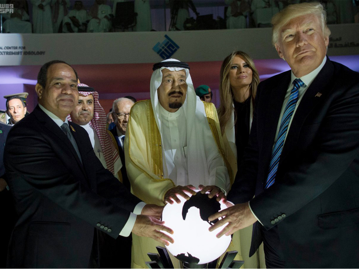 (63) In May, POTUS visited Saudi Arabia and was welcomed with open arms by King Salman, current Crown Prince Mohammed bin Salman and the leaders of 30 Muslim majority countries.