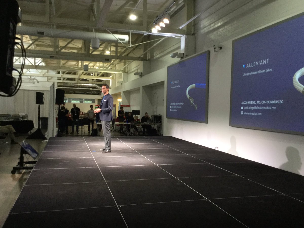 TMCInnovation's tweet image. #TMCVentureFund winner @alleviant pitches its transcatheter device to help congestive heart failure. #TMCxDemoDay