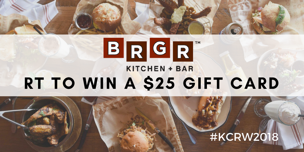 RestaurantWeek's tweet photo. #KCRW2018 CONTEST: RT for a chance to win a $25 gift card to use toward craft cocktails and American fare @brgrkitchen. Closes 11/11. https://t.co/qyn9BEuoUg