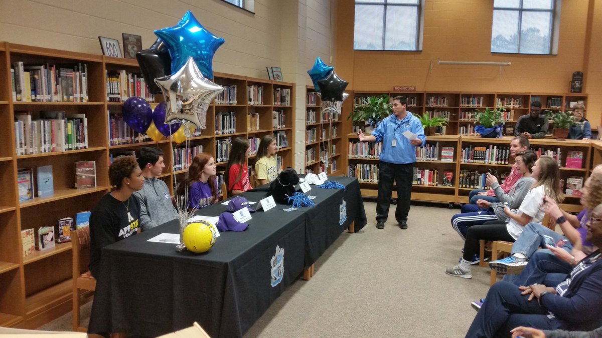 ThePantherCreek's tweet photo. Congratulations to our student athletes on signing day! https://t.co/bf9g5c1Woy