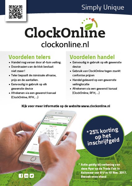 msconsultancy's tweet photo. Demo #clockonline veel interesse . Veel #exporteurs en #kwekers zijn ingeschreven ! #RFHTF stand 42.4 hal 2 , komt allen kijken en testen ! https://t.co/407lVSYy9I
