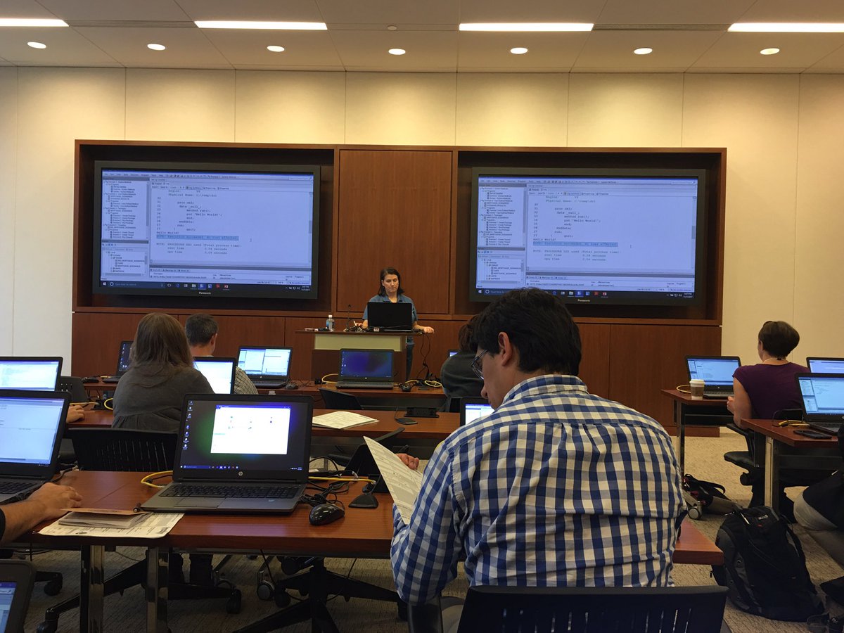 vivasasvegas's tweet photo. Closing Time: Mike Sadof introduces @TAanderud to #sas DS2 Hands-On Workshop attendees at the final #sesug2017 HOW session https://t.co/m440DQznbp