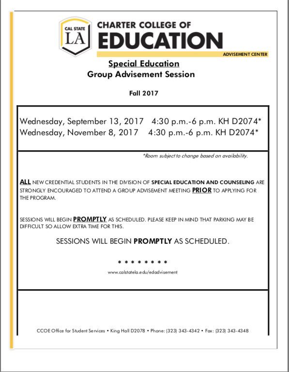 COECalStateLA's tweet image. Join us for our last #specialeducation #teachingcredential #informationsession of the semester @CalStateLA @CCOECalStateLA