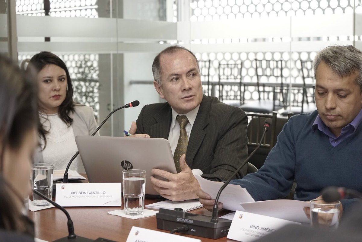 AsambleaEcuador's tweet photo. #NelsonCastillo proponemos que en la #ReformaLOES se incluya un artículo de Gestión documental para la conservación de la documentación y la salvaguarda de la memoria institucional. https://t.co/NsJpurxMfe