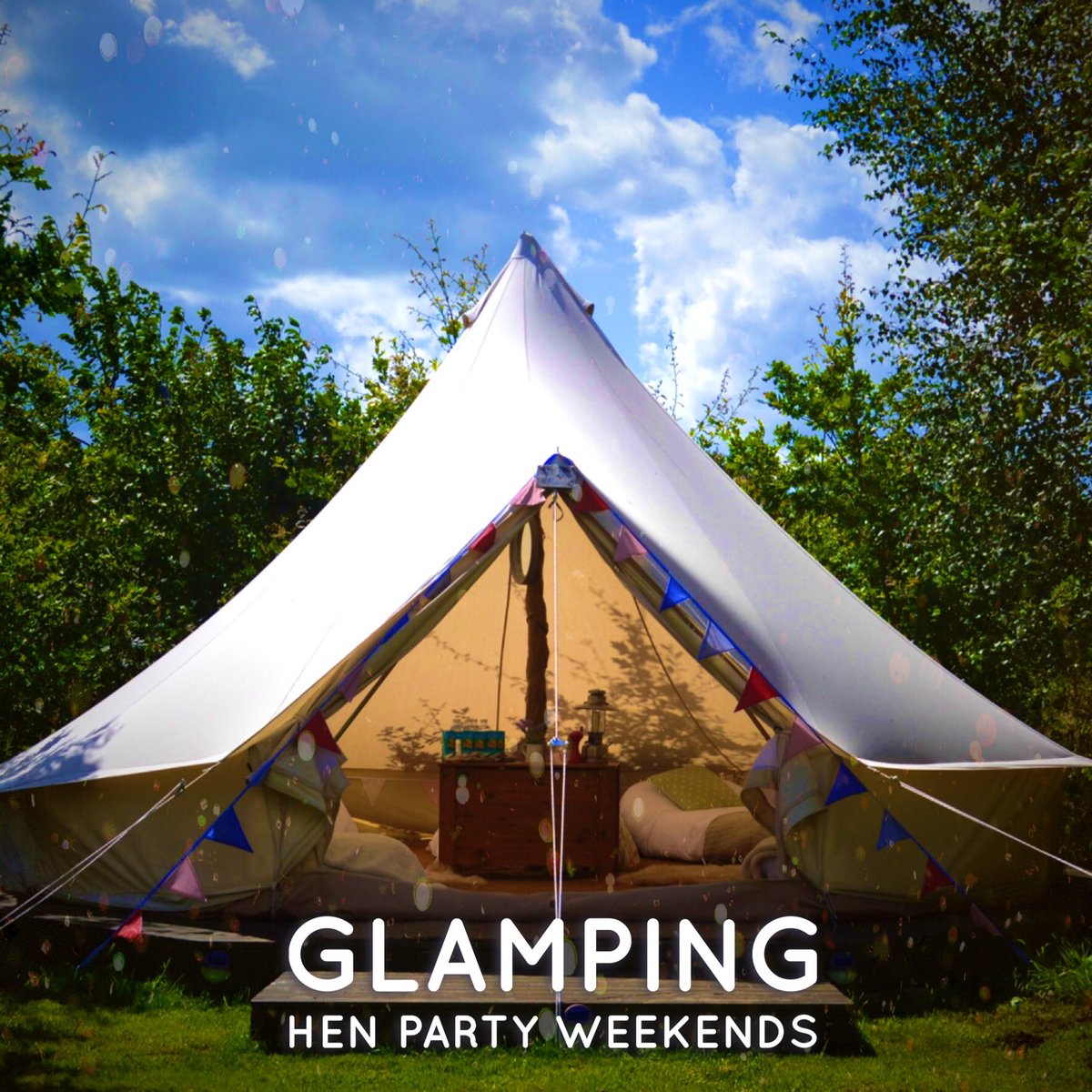 Head to tranquil #staffordshire for sophisticated #henparty weekend.A #glamping adventure for all ages.#hencamp #midlandshour #hendo #henfest #woodfiredhottub #bbq bridetobe #Staffordshire #altontowers #nationalforest #tinkersbells