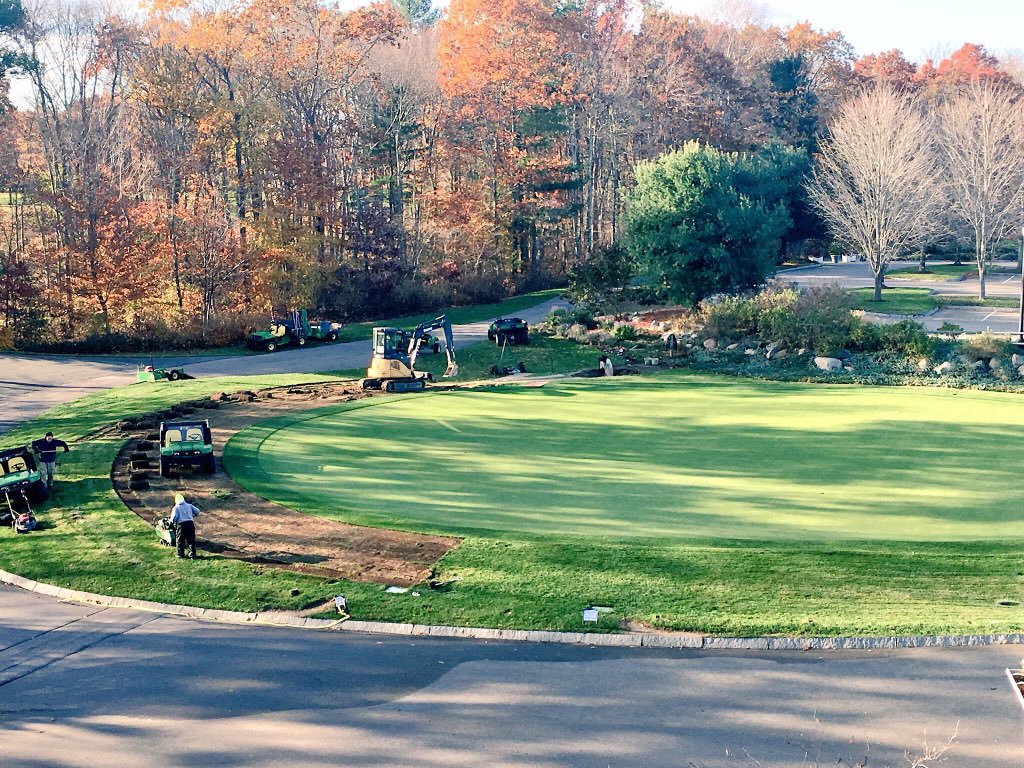 “Deconstructing” our practice putting green so <a href="/masgolfconst/">Matthew Staffieri</a> can build us a bigger and better one. <a href="/TPCBostonAGR/">TPC Boston Agronomy</a> <a href="/PlayTPC/">TPC Network</a> @DellTechChamp <a href="/JohnDeere/">John Deere USA</a>