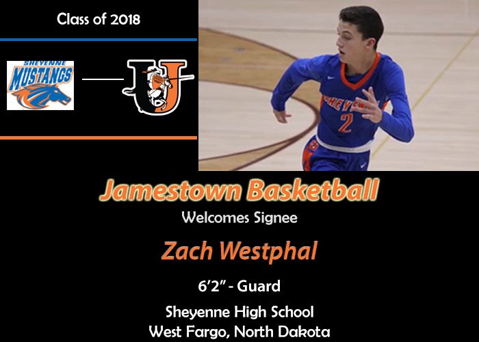 Excited to welcome <a href="/ZachWestphal/">Zach Westphal</a> to the <a href="/Jamestown_MBB/">Jamestown Men’s Basketball</a> family!

#NationalSigningDay