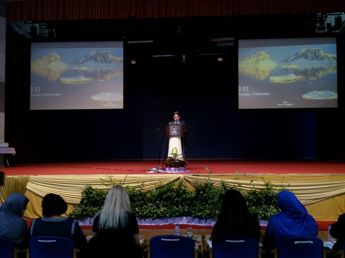 specter_ltd's tweet photo. The Dean of Faculty of Communication and Media Studies is delivering his speech #liveupdates #prsym https://t.co/5Y560um2Xd