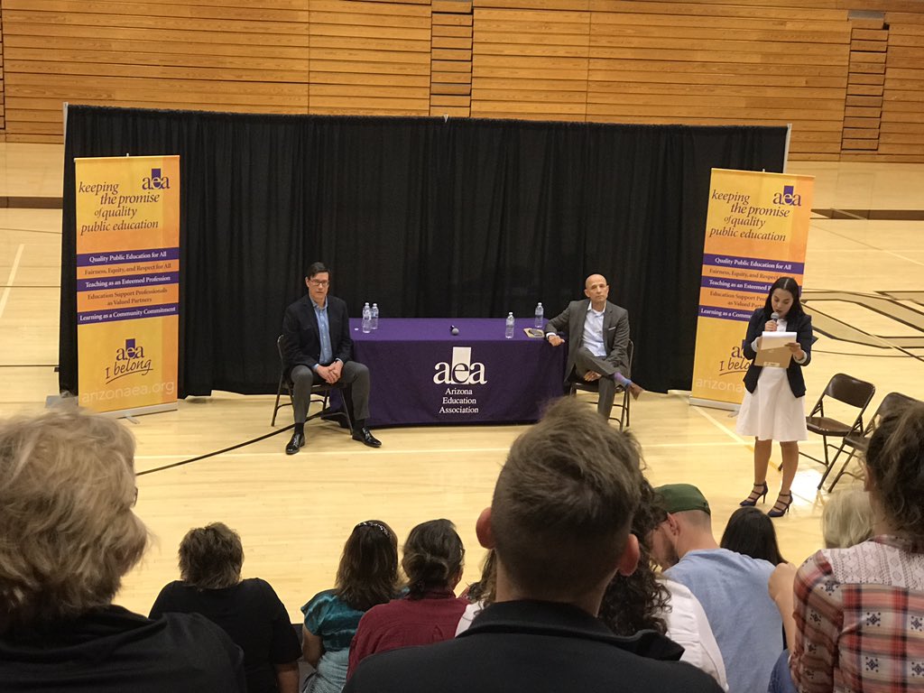 YumaHighJSA's tweet photo. Yuma High is currently at the Arizona Education Association townhall at Cibola High School! We're looking forward to what these candidates have to say on the current situation our state's education is in. https://t.co/pV3gRqJ6x9