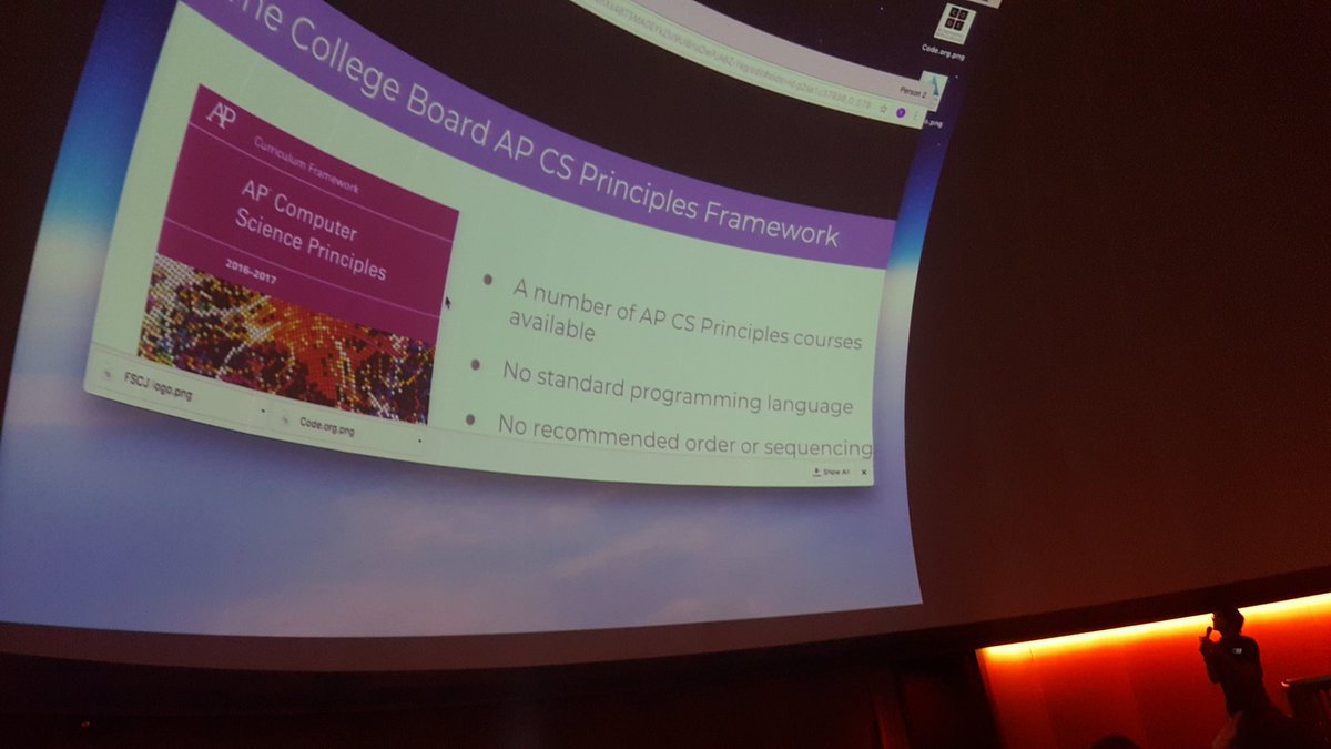 vlachakisalex's tweet photo. . @codeorg Don Miller presenting to @DuvalSchools Administrators and Counselors @MOSH planetarium #CSforJAX #CSforAll @DuvalSchoolsCTE https://t.co/lv57QVJlPl