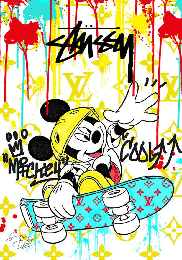ミッキー ヴィトン コラボポスター 額付き 新品 モデル限定ミッキー