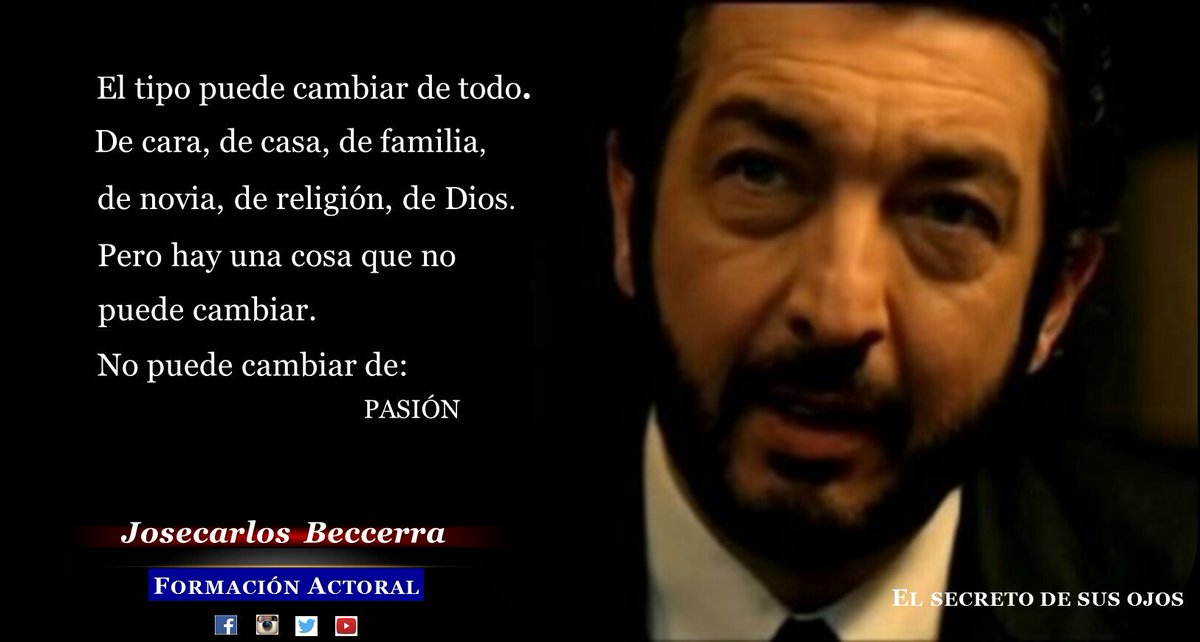 JosecarlosBecce's tweet photo. El tipo puede cambiar de todo.
De cara, de casa, de familia, de religión, de Dios.
Pero hay una cosa que no puede cambiar.
No puede cambiar de: PASIÓN

@josecarlosbeccerra
#josecarlosbeccerra
#josecarlosbeccerraformacionactoral
#pasionporlaactuacion https://t.co/3oxMSQn3aG
