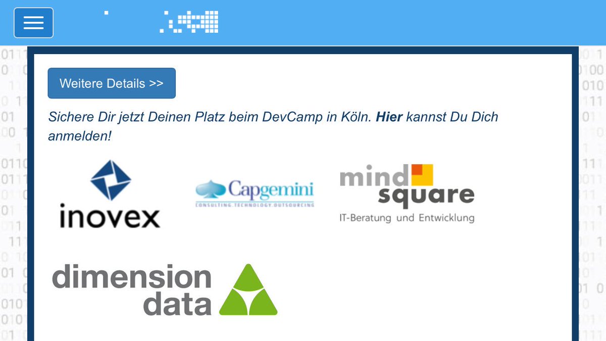 Informatiktage's tweet photo. JETZT ANMELDEN: #DevCamp17 am 17./18.11. in Köln @inovexgmbh - für Entwickler und die, die es werden wollen https://t.co/Wq2zTm9HGn https://t.co/tII6WaFnN0