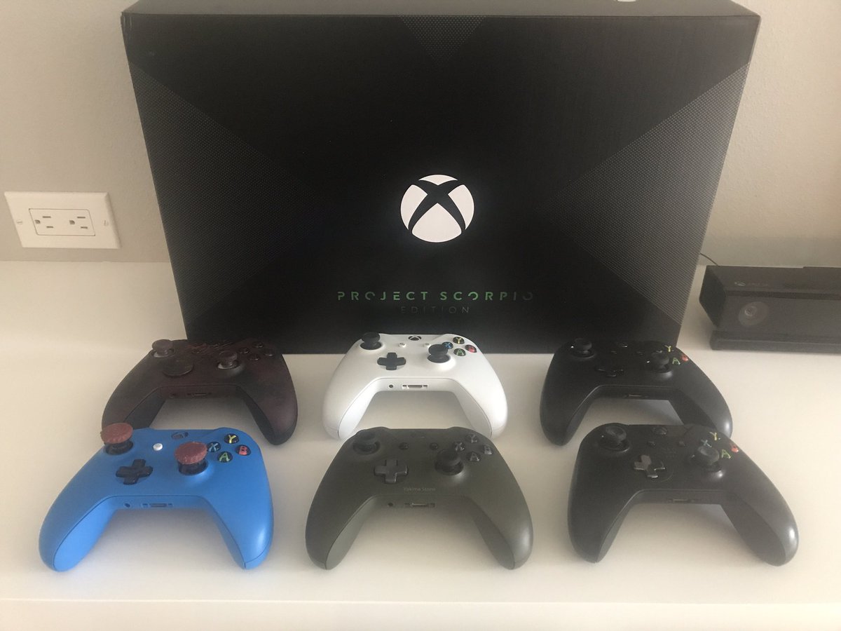 TheRouse's tweet image. Getting this monster set up! Stoked to play some @Xbox One X games in 4K for the first time on my home setup #teamnosticker #XboxOneX