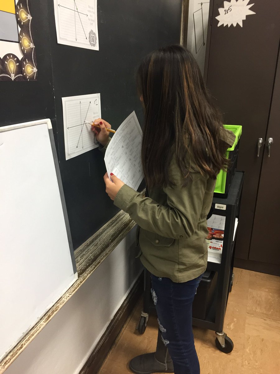 akirkegaardhhs's tweet photo. Using stations to explore slope. #slopeintercept #hsmath https://t.co/v3M3x6nHYk