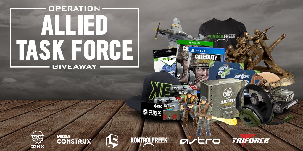 KontrolFreek's tweet image. Squad Goals? Ha. Our Allied Task Force is on a #CODWWII mission to get you the best in gaming. TODAY IS THE LAST DAY TO ENTER Join the fight to win here: ow.ly/B2zI30go59P